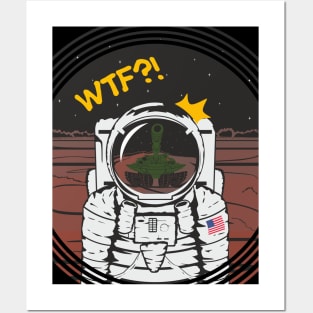 SHOCK! US astronaut finds Russian tank on Mars Posters and Art